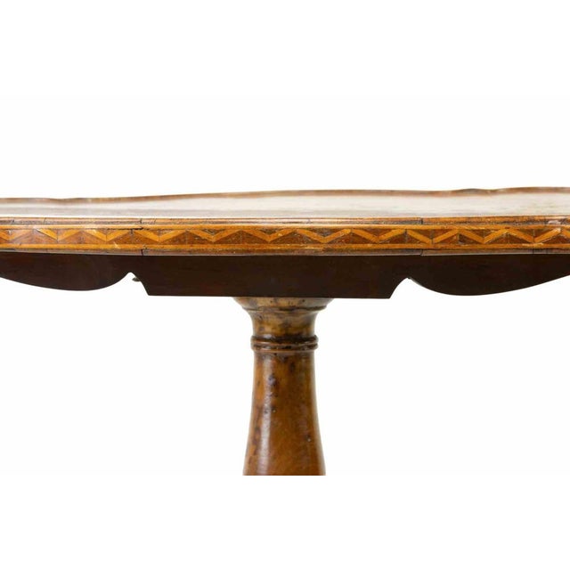 Brown 19th Century Maple Coffee Table with Walnut Inlays, Italy For Sale - Image 8 of 9
