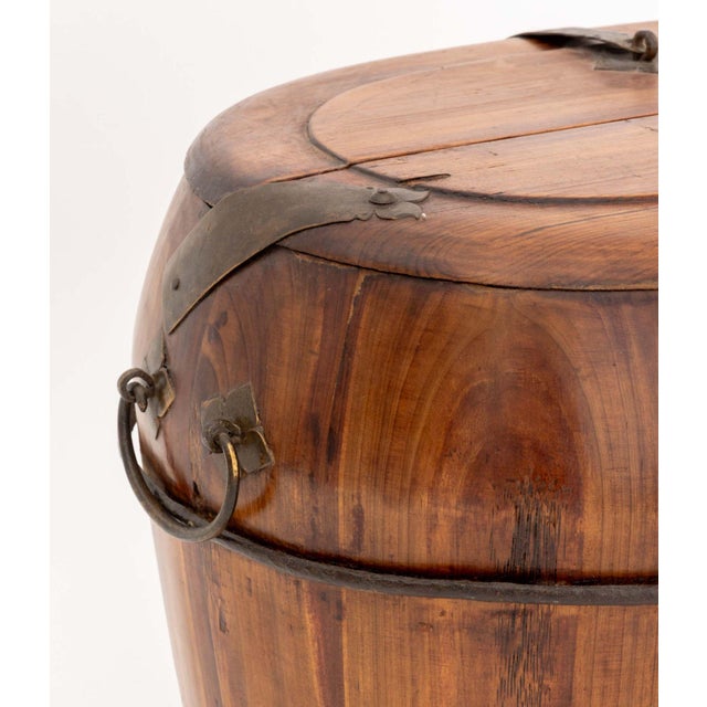 Two Chinese Brass Bound Wood Wedding Chests For Sale - Image 11 of 12
