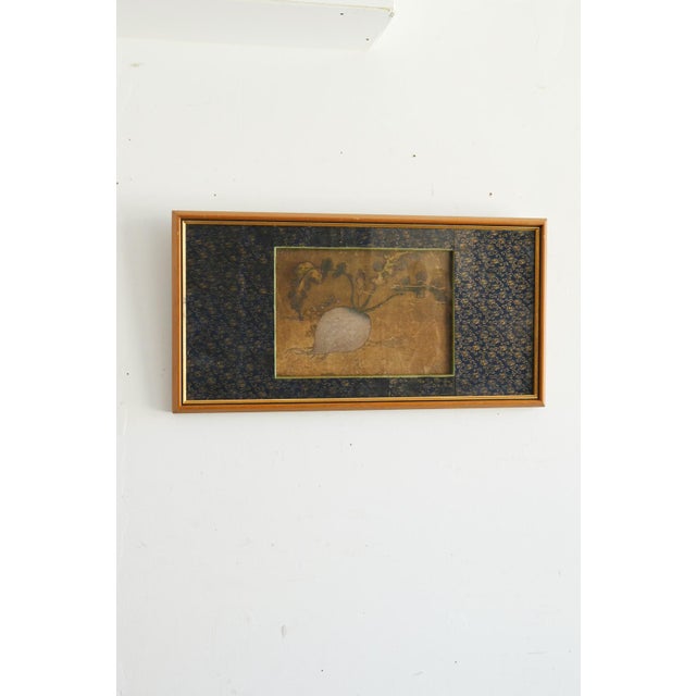 Antique Japanese Turnip Painting Fragment / Pre-Edo / Wabi-Sabi Framed Art For Sale - Image 18 of 18