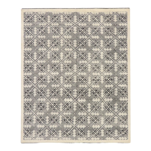 Contemporary Moroccan Style Souf Rug With Raised Design - 08'01 X 10'00 For Sale