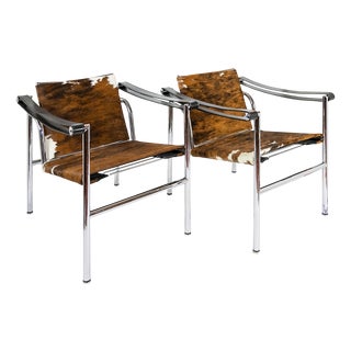 Vintage LC1 Armchairs by Le Corbusier for Cassina, Set of 2 For Sale