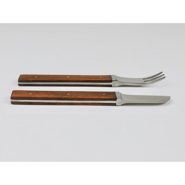 Brown Amboss Flatware Set by Oswald Haerdtl, Austria, 1958, Set of 12 For Sale - Image 8 of 14