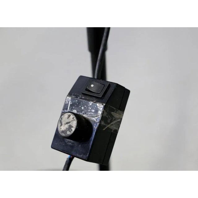 1950s Mid-Century Italian Floor Lamp in Black Aluminium and Iron, 1960s For Sale - Image 5 of 9