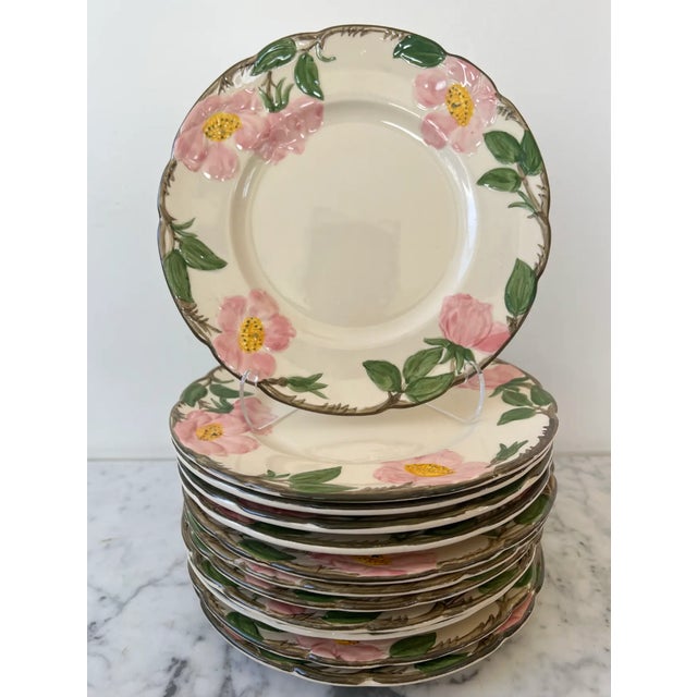 Franciscan Desert Rose Earthenware Salad Plate Set - 12 Plates Made in California, USA