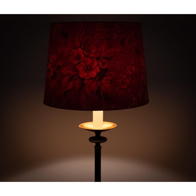 Vintage French Tripod Green and Brass Floor Lamp, 1950s For Sale - Image 4 of 8