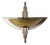 Art Deco Bicolor Wall Lamp in Brass and Chrome, 1980s For Sale