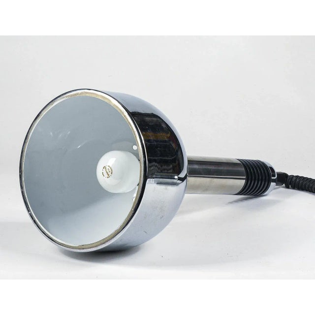 1970s White Enameled Pendant in Steel with Working Sliding, 1970 For Sale - Image 5 of 9