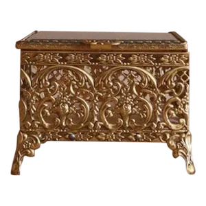 Vintage Gold Filigree Vanity Box