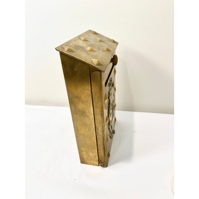 Antique Vintage Solid Brass Mailbox: Wallmount Letterbox For Sale In New York - Image 6 of 14