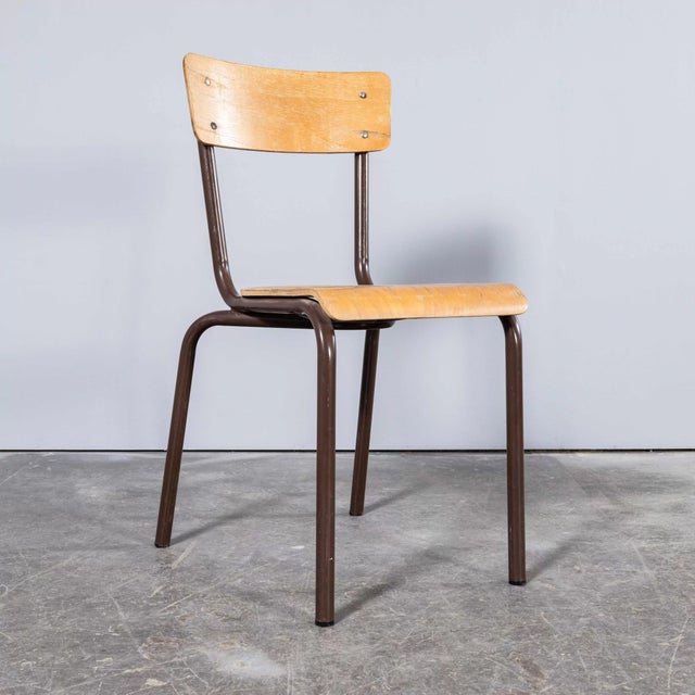 Vintage French Stacking Dining Chair, 1950s For Sale - Image 9 of 13
