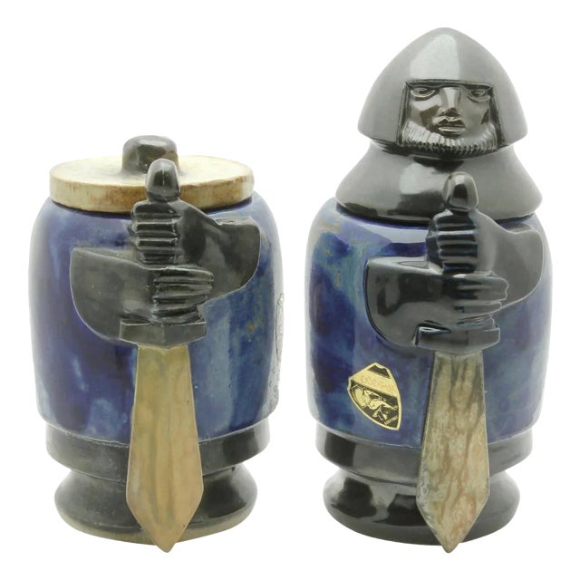 Belgian Art Pottery Jar with Lid by Roger Guerin Bouffioulx, 1927 For Sale