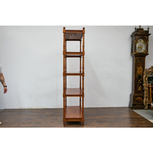 English Regency Pine Etagere, Early 19th Century, Four Shelves, Turned Supports For Sale - Image 11 of 12