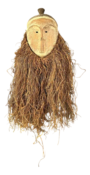 Long Face Tribal Mask with Narrow Eye-Holes