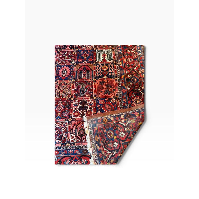 Vintage Hand Made Bakhtiari Persian Wool Rug For Sale - Image 4 of 4