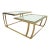 1960s Bi-Level Brass Modern Coffee Table For Sale