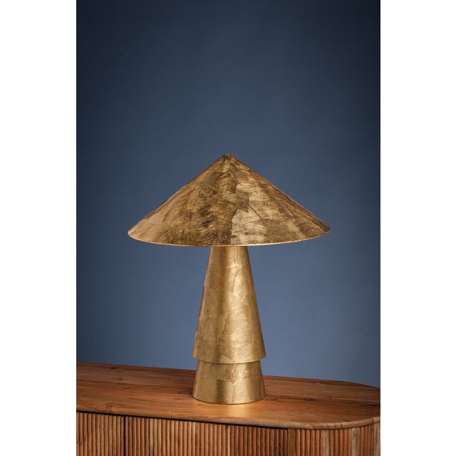 Hudson Valley Lighting Foxton 18 in. 1 Light Table Lamp in Vintage Gold Leaf Finish For Sale - Image 11 of 11