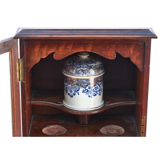 Wood Antique Oak Smokers Cabinet, 1900 For Sale - Image 7 of 11