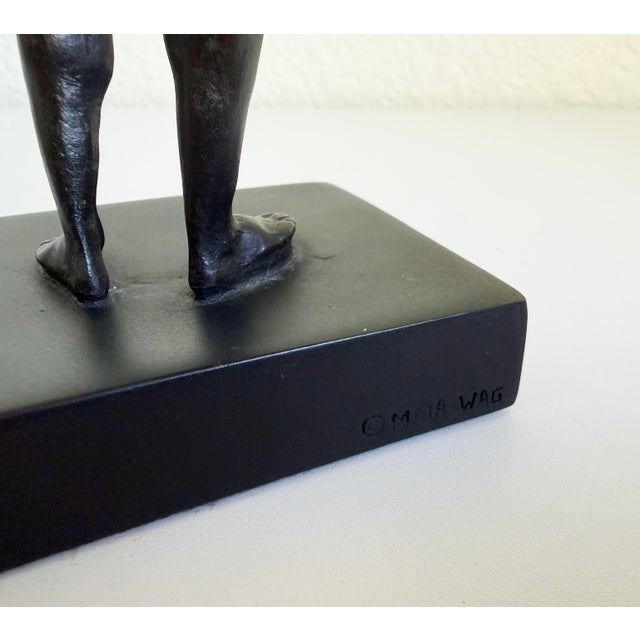 Black Mid 20th Century Greco Roman Male Sculpture, Metropolitan Museum of Art Reproduction For Sale - Image 8 of 8