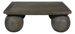 Modern Graphite Orb Leg Coffee Table