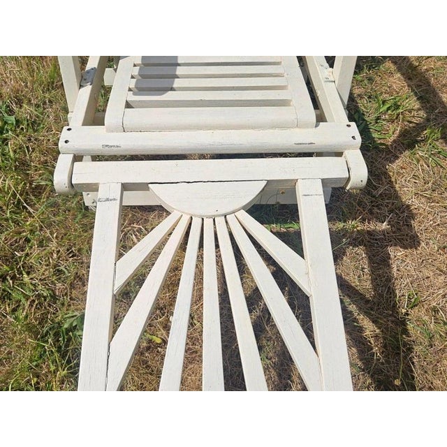 British Art Deco Folding Sunray Garden Lounger, 1930 For Sale - Image 14 of 18
