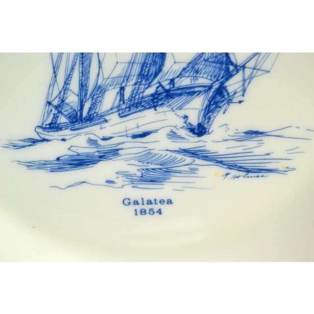 1950 Lenox Special Galatea 1854 Decorative Display Porcelain Plate 24k Gold Wall Hanger For Sale - Image 9 of 12