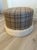 Contemporary Custom Upholstered Ottoman in Wool & Sheepskin For Sale - Image 3 of 3