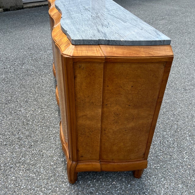Gold Art Deco Burled Elm & Marble Top Sideboard by René Joubert Et. Philipe Petit for Dim For Sale - Image 8 of 13