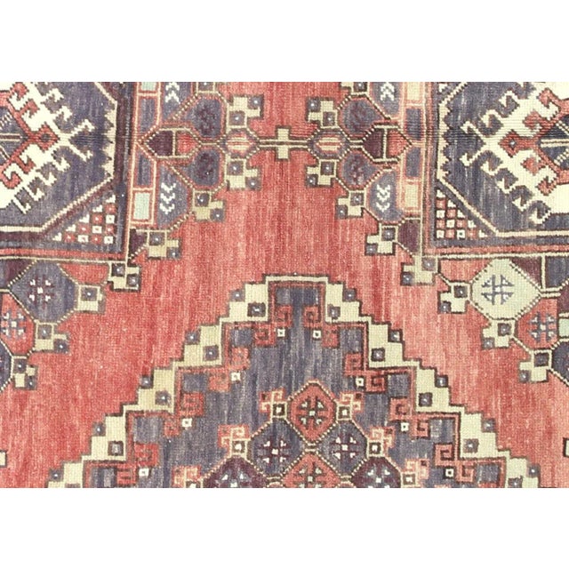 1960s Turkish Oushak Rug. Handwoven with wool on wool foundation in the Oushak region of Western Turkey. The Anatolian...