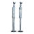 1980s Pair of Modernist Figural Candlesticks, Silver-Toned Cast Metal, Male & Female For Sale
