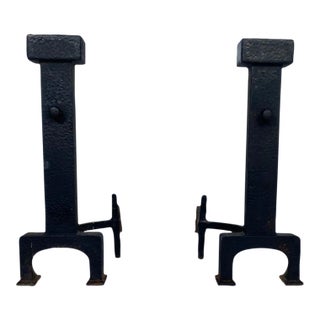 Arts & Crafts Andirons Set of 2 For Sale