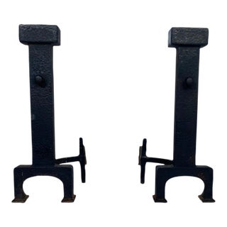 Arts & Crafts Andirons Set of 2 For Sale