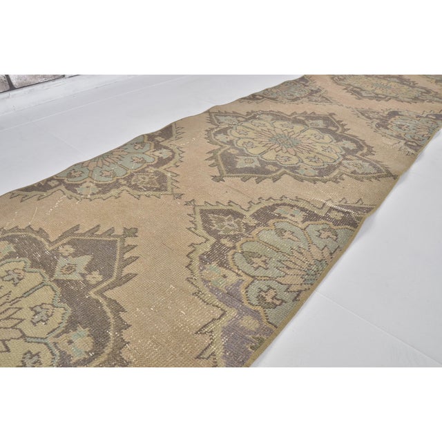 1950s Anatolian Low Pile Wool Carpet For Sale - Image 10 of 10