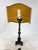 Metal Antique Empire Style Bronze Table Lamp with Parchment Paper Shade, 1930s For Sale - Image 7 of 10