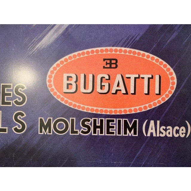 1990s Ettore Bugatti "Bugatti" Automobiles Autorails Molsheim Museum Reprint Poster For Sale - Image 4 of 4