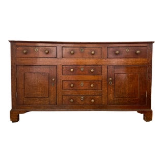 Antique George III 18th Century Oak Sideboard For Sale