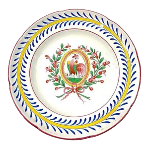 Vintage St.Clement France Rooster Plate