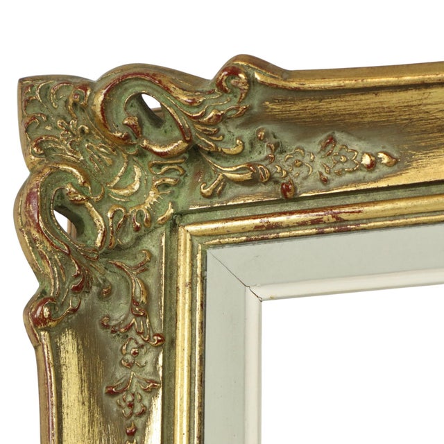 Wood Large Baroque Style Frame in Wood and Plaster For Sale - Image 7 of 15
