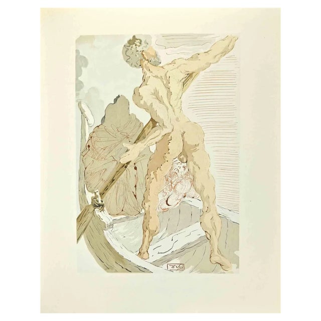 Salvador Dali, Charon, Woodcut Print, 1963 For Sale