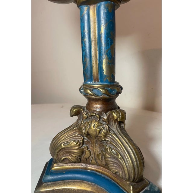 Huge Antique 1800's Armor Bronze Clad Co. Centerpiece Compote Tazza Footed Bowl For Sale - Image 10 of 12