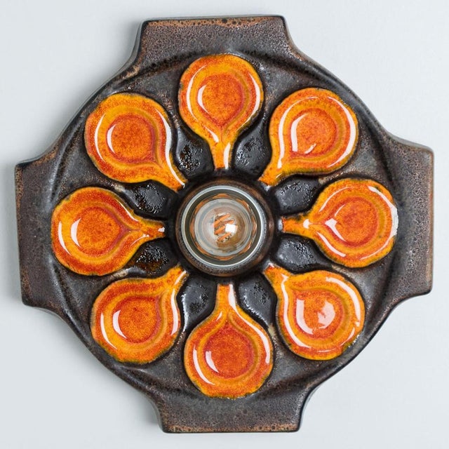 Danish Ceramic Wall Light, 1970 For Sale - Image 3 of 15