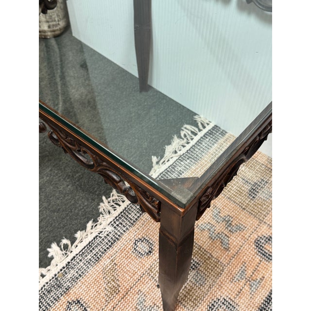 Vintage Burnished Metal Side Table For Sale - Image 4 of 12