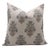 Swadesh Hand Block Leaf Floral Printed Thick Linen Designer Pillow Cover, 12x20 Inch For Sale