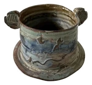 Ceramic Bowl with Handles Yvon Gauchot, 1960s