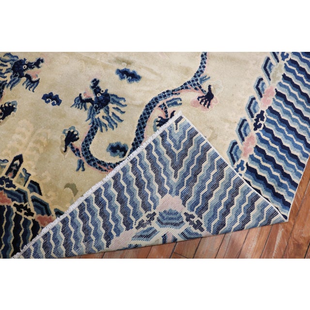 Vintage Zabihi Collection Chinese Dragon Rug - 5'2" x 8'1" For Sale - Image 9 of 9
