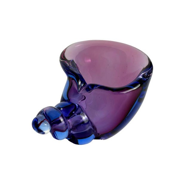 Murano Sommerso Glass Conch Shell Sculpture from Alfredo Barbini, 1970s For Sale - Image 10 of 10
