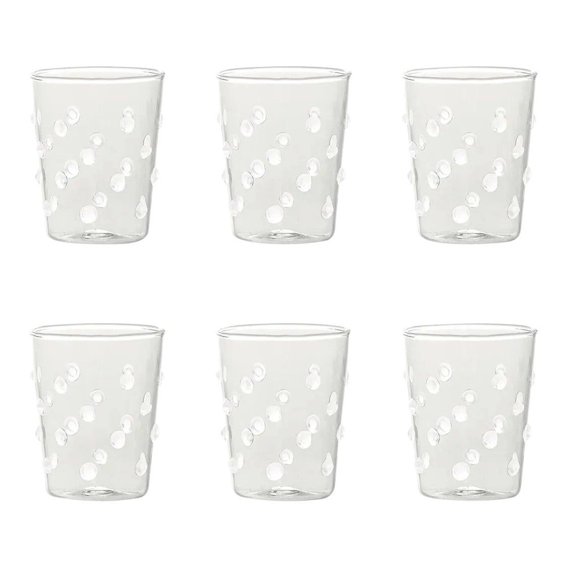 ZAFFERANO Twiddle Set 6 Gläser Tumbler Bernstein