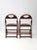 Antique Wooden Folding Chairs Pair For Sale - Image 4 of 13
