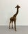 Vintage Hand Painted Folk Art Giraffe Sculpture With Leather Ears For Sale In West Palm - Image 6 of 7