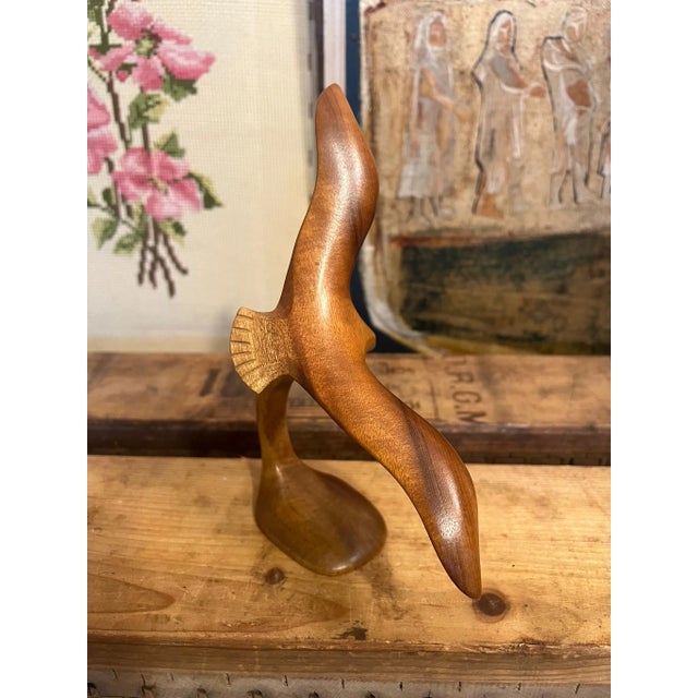 Believed to be MCM style Myrtlewood Oregon Wooden Seagull with Swivel Base but cannot confirm. This piece has nice patina...