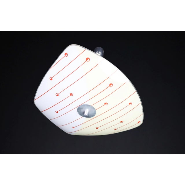 Mid-Century Brussels World Expo 1958 Pendant Lamp in Glass For Sale - Image 3 of 10